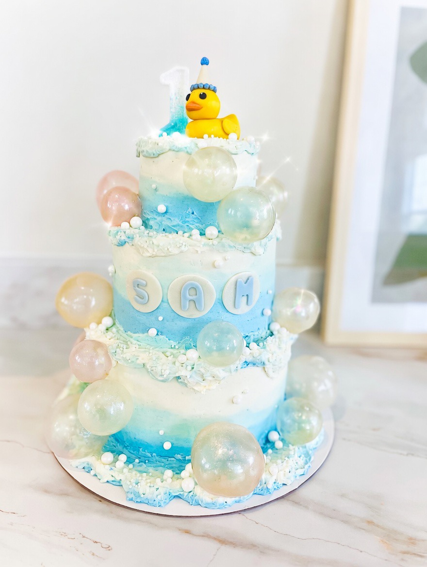 Lucky Duck First Birthday Cake